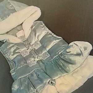 Kids Hooded Puffer Jacket - Silver